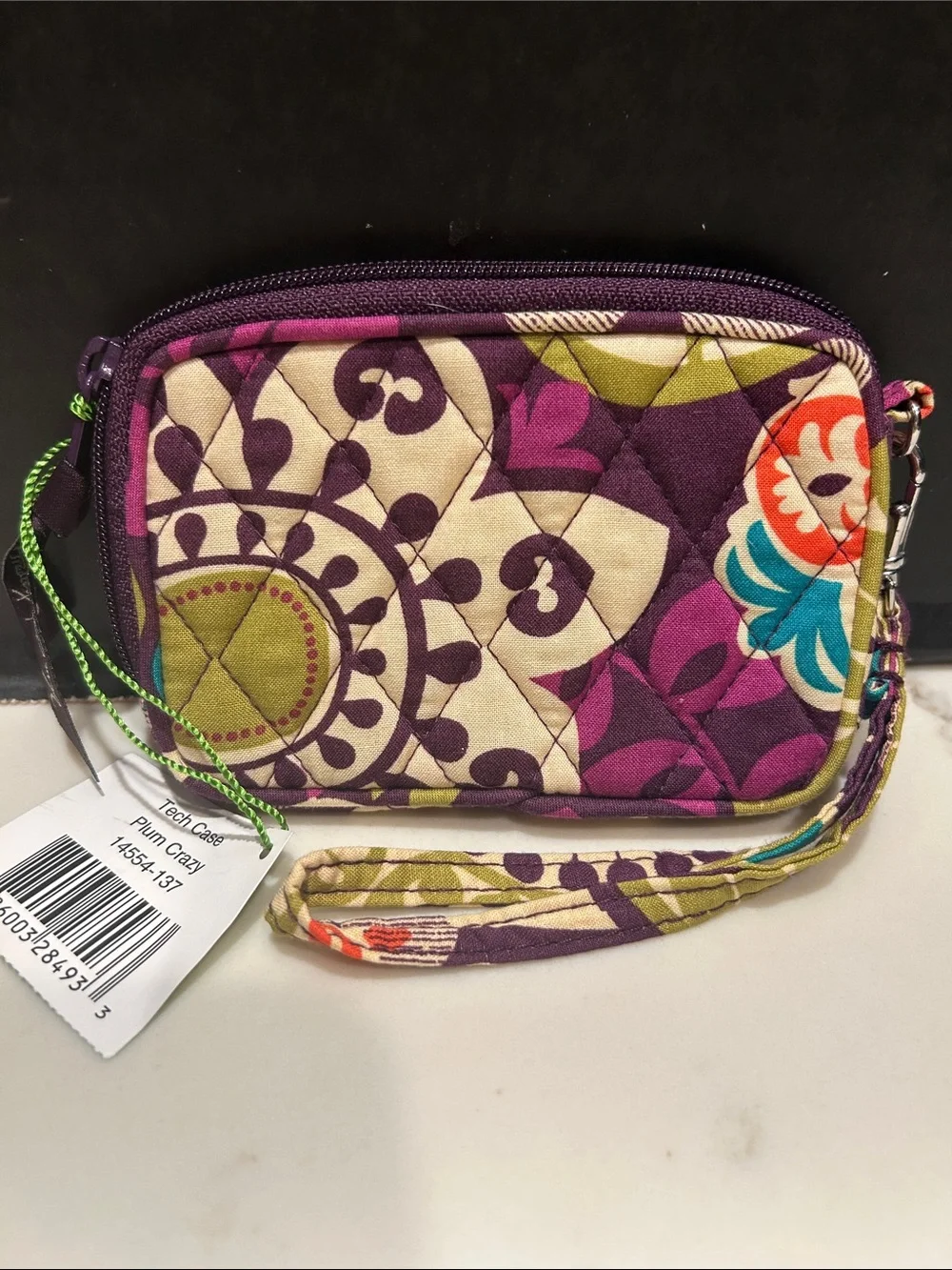 Vera Bradley quilted wristlet